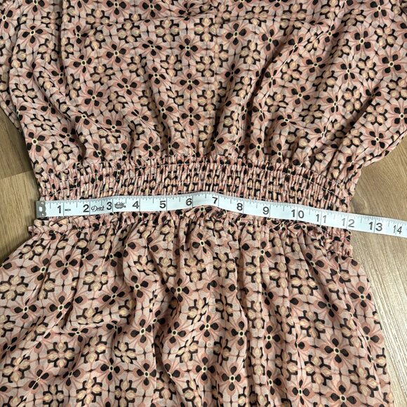 MISA Los Angeles Pamelina Dress L large Warm Winter Tile tiered maxi pink - Picture 9 of 11